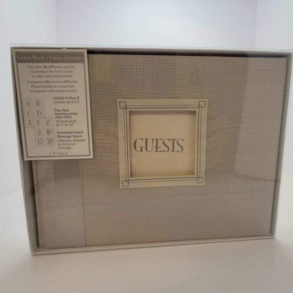 C.R. Gibson Customizable Guest Book, White Sands (WG2-9063)